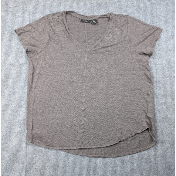 Tahari Tops - Tahari Short Sleeve V-Neck Tee in Taupe